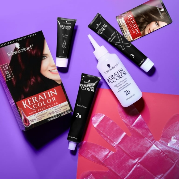 Schwarzkopf Keratin Color Permanent Hair Color Cream, 1.8 Ruby Noir - Picture 4 of 4